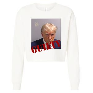 Donald Trump Guilty Mugshot Cropped Pullover Crew