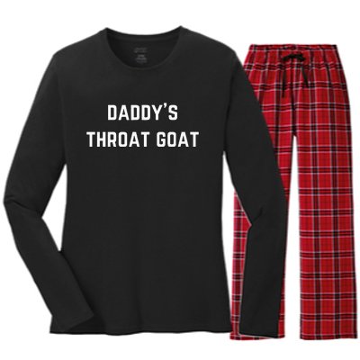 Daddys Throat Goat Women's Long Sleeve Flannel Pajama Set 