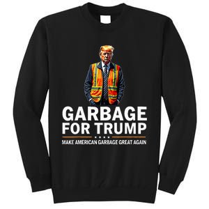 Donald Trump Garbage Orange Reflective Safety Vest Tall Sweatshirt