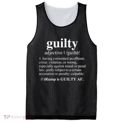 Donald Trump Guilty Definition Felony Mesh Reversible Basketball Jersey Tank