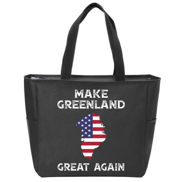 Donald Trump Greenland Make Greenland Great Again Zip Tote Bag