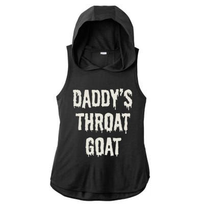 DaddyS Throat Goat Ladies PosiCharge Tri-Blend Wicking Draft Hoodie Tank