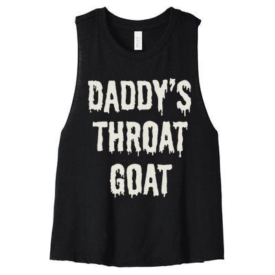 DaddyS Throat Goat Women's Racerback Cropped Tank