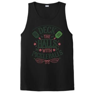 Deck The Halls With Pickleballs Pickleball Christmas Great Gift PosiCharge Competitor Tank