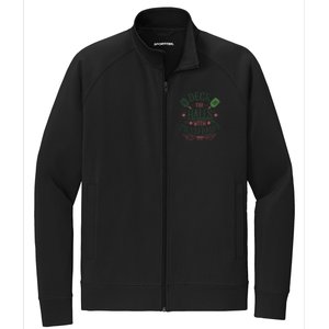 Deck The Halls With Pickleballs Pickleball Christmas Great Gift Stretch Full-Zip Cadet Jacket