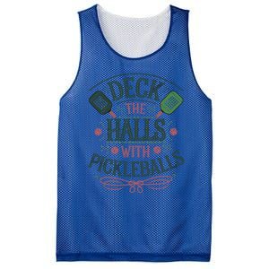 Deck The Halls With Pickleballs Pickleball Christmas Great Gift Mesh Reversible Basketball Jersey Tank