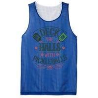 Deck The Halls With Pickleballs Pickleball Christmas Great Gift Mesh Reversible Basketball Jersey Tank