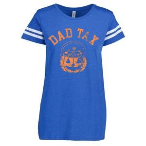 Dad Tax Halloween Trick Or Treat Candy Pumkin Dad Joke Enza Ladies Jersey Football T-Shirt