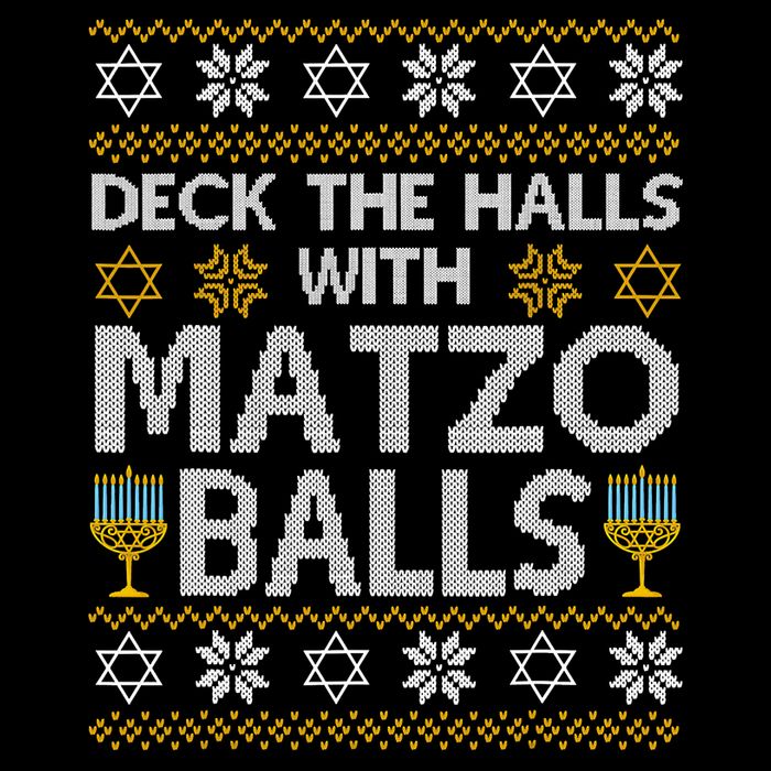 Deck The Halls With Matzo Balls Chanukkah Ugly Hanukkah Tall T-Shirt