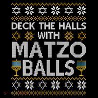 Deck The Halls With Matzo Balls Chanukkah Ugly Hanukkah Sustainable Knit Beanie