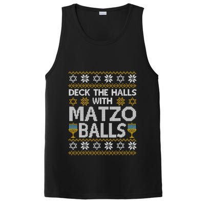 Deck The Halls With Matzo Balls Chanukkah Ugly Hanukkah PosiCharge Competitor Tank