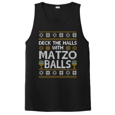 Deck The Halls With Matzo Balls Chanukkah Ugly Hanukkah PosiCharge Competitor Tank