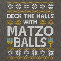 Deck The Halls With Matzo Balls Chanukkah Ugly Hanukkah Cotton Canvas Backpack