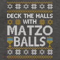 Deck The Halls With Matzo Balls Chanukkah Ugly Hanukkah Vector Backpack