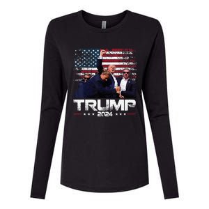 Donald Trump HeLl Never Stop Fighting To Save America Womens Cotton Relaxed Long Sleeve T-Shirt