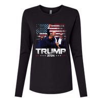 Donald Trump HeLl Never Stop Fighting To Save America Womens Cotton Relaxed Long Sleeve T-Shirt