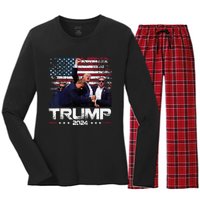 Donald Trump HeLl Never Stop Fighting To Save America Women's Long Sleeve Flannel Pajama Set 