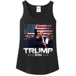 Donald Trump HeLl Never Stop Fighting To Save America Ladies Essential Tank