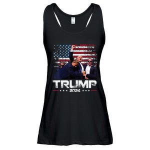 Donald Trump HeLl Never Stop Fighting To Save America Ladies Essential Flowy Tank