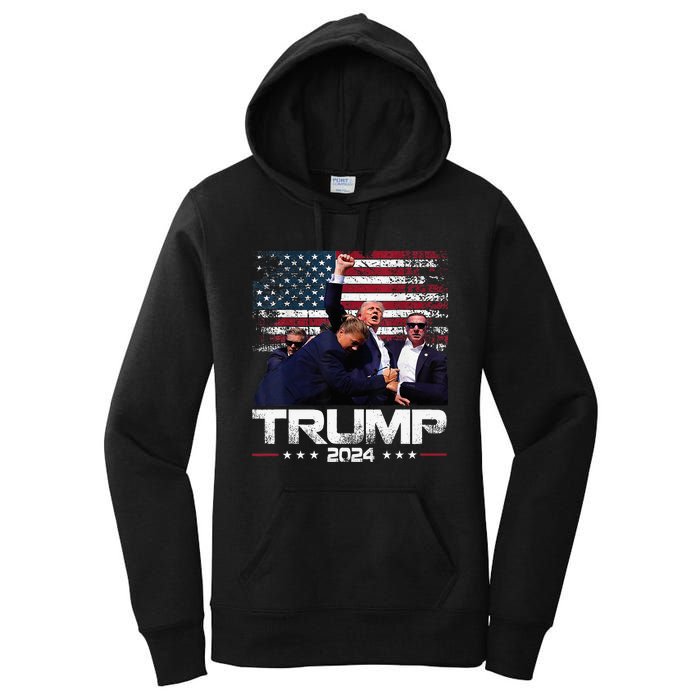 Donald Trump HeLl Never Stop Fighting To Save America Women's Pullover Hoodie