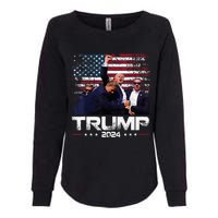 Donald Trump HeLl Never Stop Fighting To Save America Womens California Wash Sweatshirt