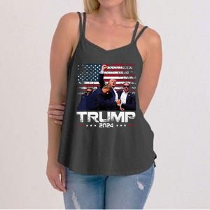 Donald Trump HeLl Never Stop Fighting To Save America Women's Strappy Tank