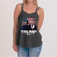 Donald Trump HeLl Never Stop Fighting To Save America Women's Strappy Tank