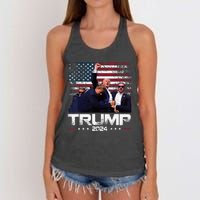 Donald Trump HeLl Never Stop Fighting To Save America Women's Knotted Racerback Tank