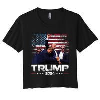 Donald Trump HeLl Never Stop Fighting To Save America Women's Crop Top Tee