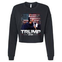 Donald Trump HeLl Never Stop Fighting To Save America Cropped Pullover Crew