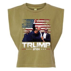 Donald Trump HeLl Never Stop Fighting To Save America Garment-Dyed Women's Muscle Tee