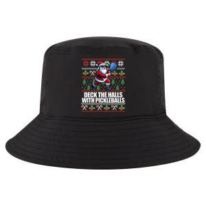 DECK THE HALLS PICKLE BALLS Ugly Christmas Pickleball  Cool Comfort Performance Bucket Hat