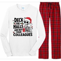 Deck The Halls And Not Your Colleagues Christmas Holiday Long Sleeve Pajama Set