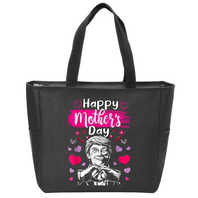 Donald Trump Happy MotherS Day Conservative Mom For Trump Zip Tote Bag