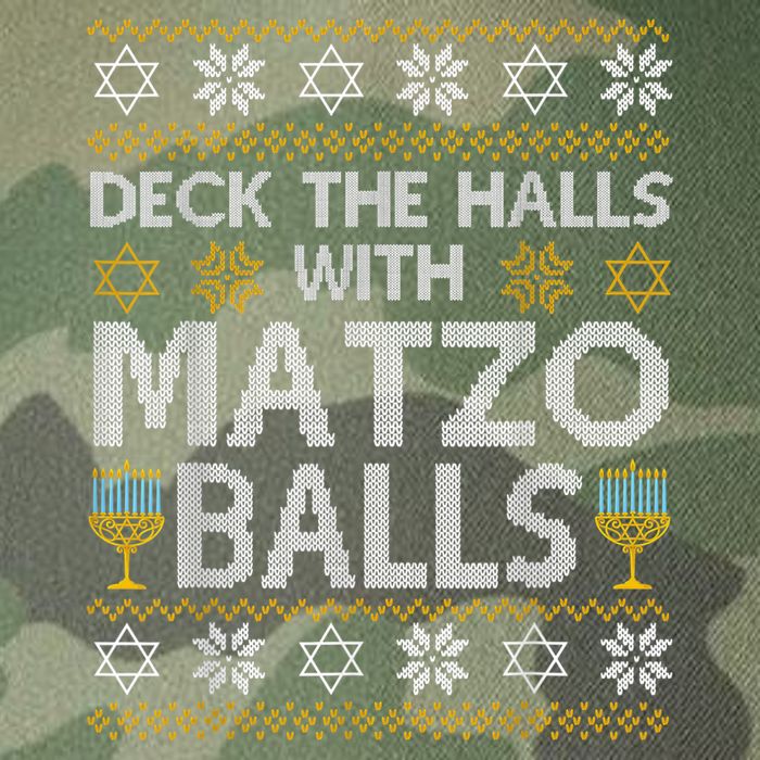 Deck The Halls With Matzo Balls Chanukkah Ugly Hanukkah Legacy Tie Dye Trucker Hat