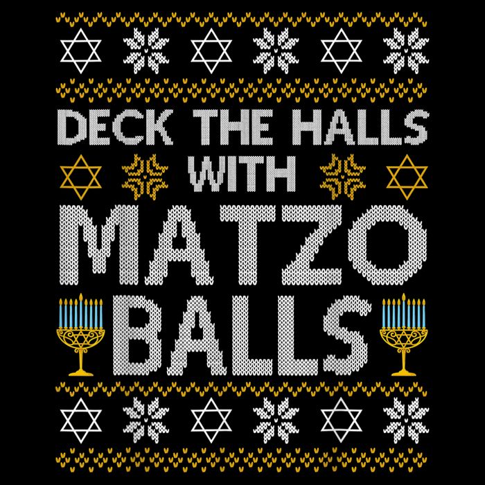 Deck The Halls With Matzo Balls Chanukkah Ugly Hanukkah Backpack