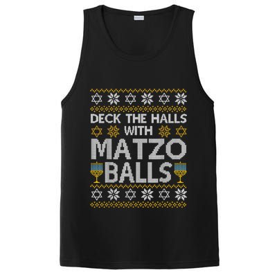 Deck The Halls With Matzo Balls Chanukkah Ugly Hanukkah PosiCharge Competitor Tank