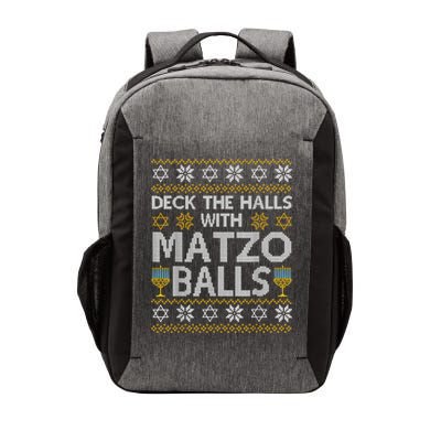 Deck The Halls With Matzo Balls Chanukkah Ugly Hanukkah Vector Backpack