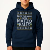 Deck The Halls With Matzo Balls Chanukkah Ugly Hanukkah Hoodie