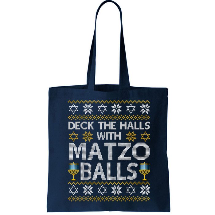 Deck The Halls With Matzo Balls Chanukkah Ugly Hanukkah Bag