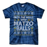 Deck The Halls With Matzo Balls Chanukkah Ugly Hanukkah Tie-Dye T-Shirt