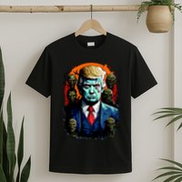 Donald Trump Halloween Silhouette With Zombies T-Shirt