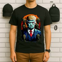 Donald Trump Halloween Silhouette With Zombies T-Shirt