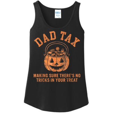 Dad Tax Halloween Trick Or Treat Pumpkin Funny Dad Joke Ladies Essential Tank