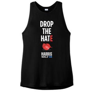 Drop The Hate No Maga Hat Vote Kamala Harris Tim Walz 24 Ladies PosiCharge Tri-Blend Wicking Tank