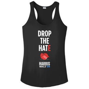 Drop The Hate No Maga Hat Vote Kamala Harris Tim Walz 24 Ladies PosiCharge Competitor Racerback Tank