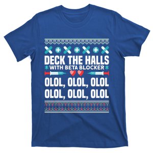 Deck The Halls Beta Blockers Nurse Christmas Ugly Cool Gift T-Shirt