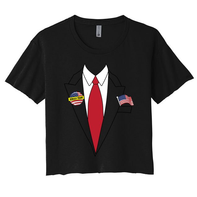 Donald Trump Halloween Costume Cute President Gift Crop Top