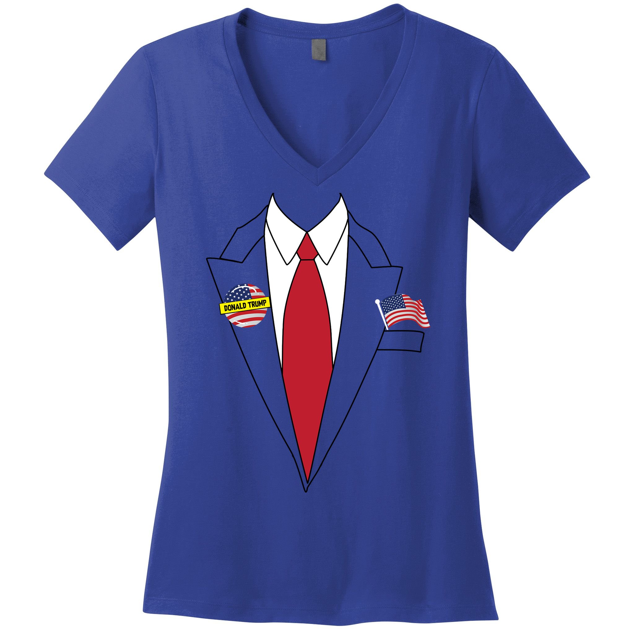 Donald Trump Halloween Costume Cute President Gift Women's V-Neck T-Shirt