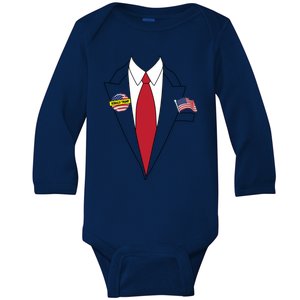 Donald Trump Halloween Costume Cute President Gift Baby Long Sleeve Bodysuit